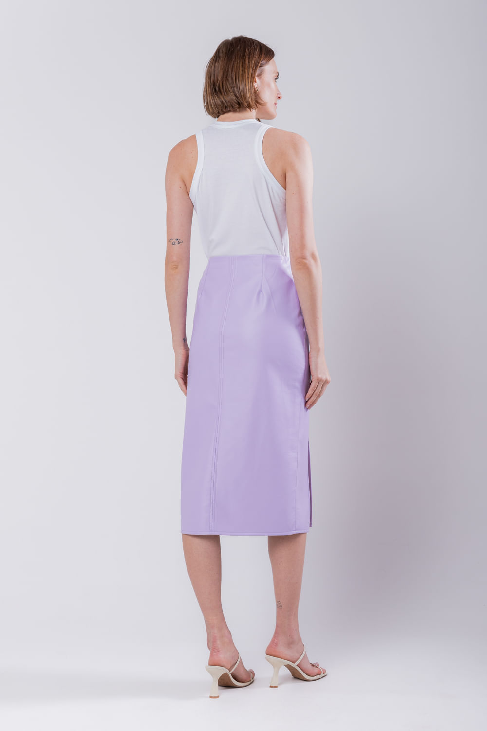 Hidrogênio - SKIRT WITH PURPLE SLIP - 19738027