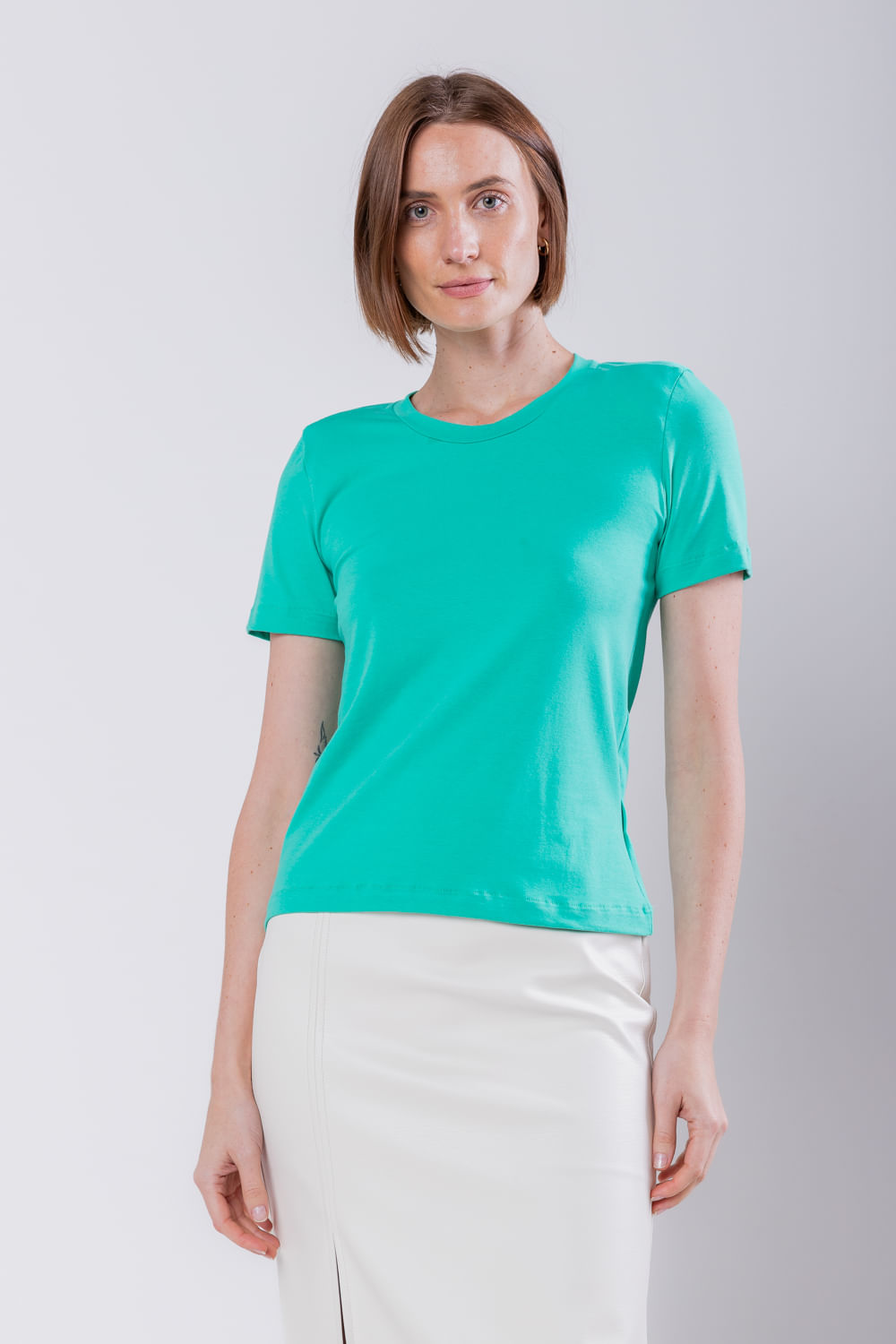 Hidrogênio - BLUSA COM OMBREIRA VERDE - 19735009