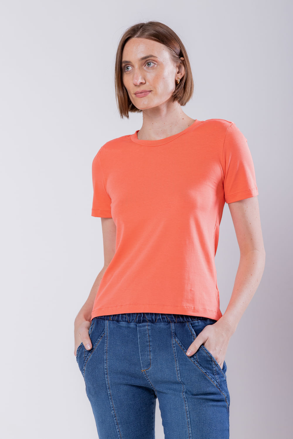 Hidrogênio - BLOUSE WITH ORANGE SHOULDER - 19735010