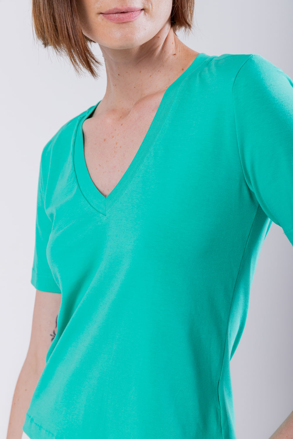 Hidrogênio - BASIC GREEN KNIT BLOUSE - 19734009