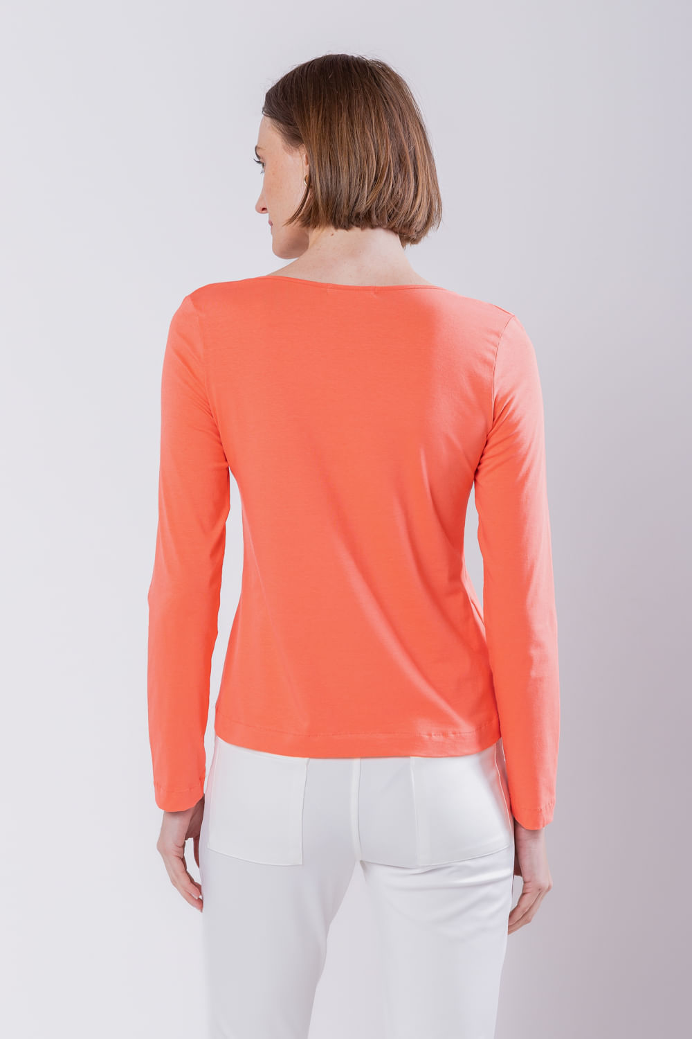 Hidrogênio - BLOUSE WITH CUTOUTS AND RINGS IN THE ORANGE NECKLINE - 19741010