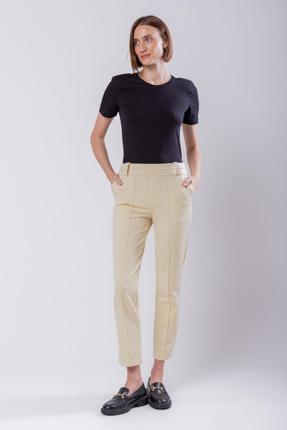 Hidrogênio - MICAELLA BEIGE FISHERMAN PANTS - 19616003