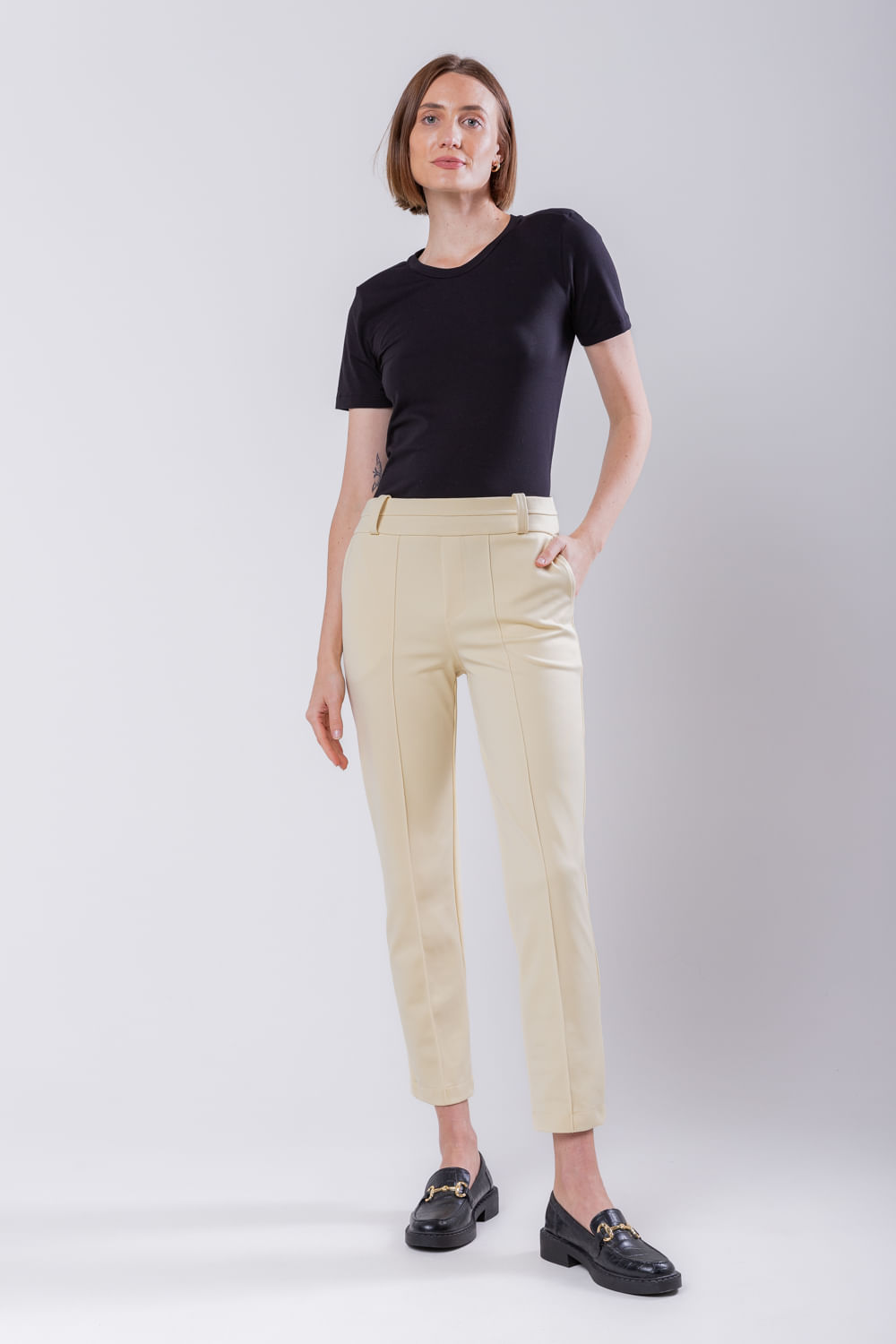 Hidrogênio - MICAELLA BEIGE FISHERMAN PANTS - 19616003