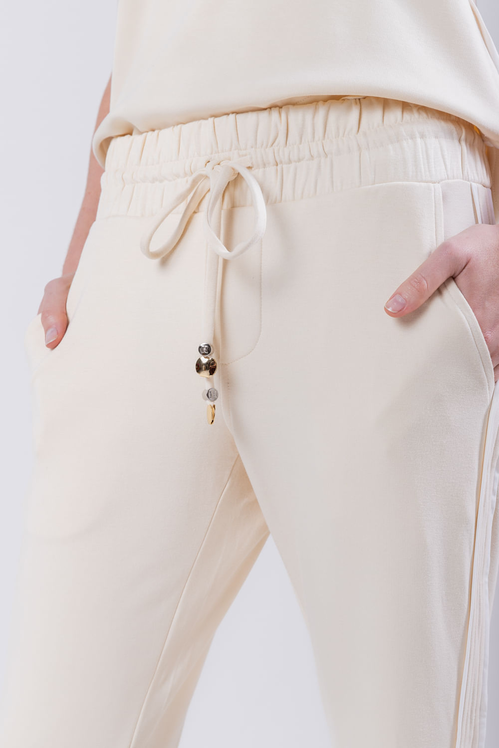 Hidrogênio - ODETE BEIGE FLARE PANTS - 19492003