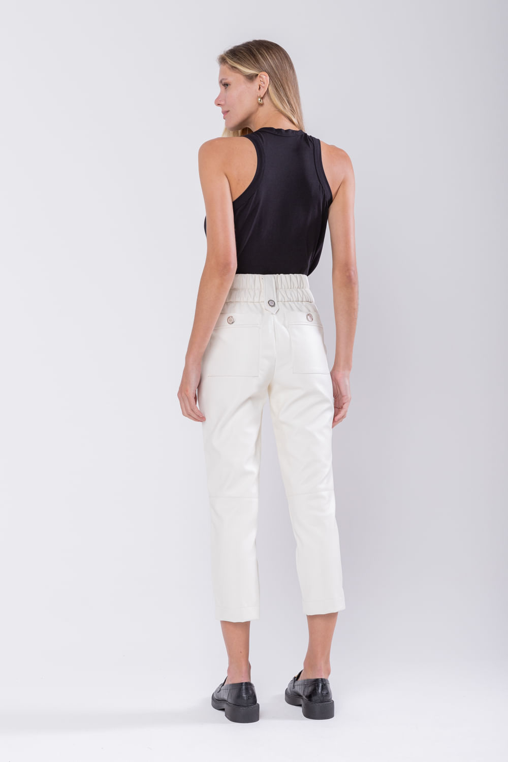 Hidrogênio - KAREN OFF WHITE FISHERMAN PANTS - 19746018