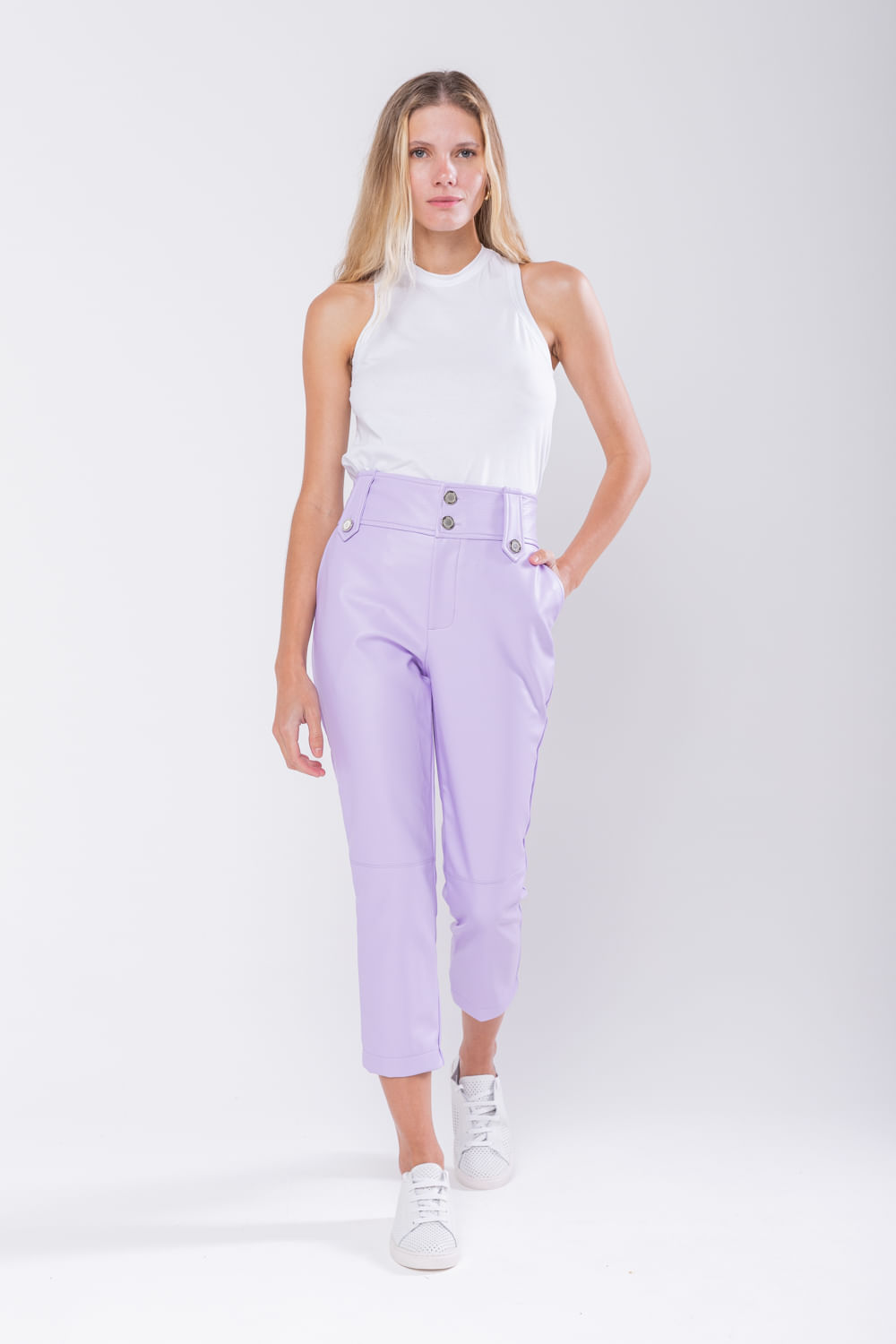 Hidrogênio - KAREN LILAS FISHERMAN PANTS - 19746027