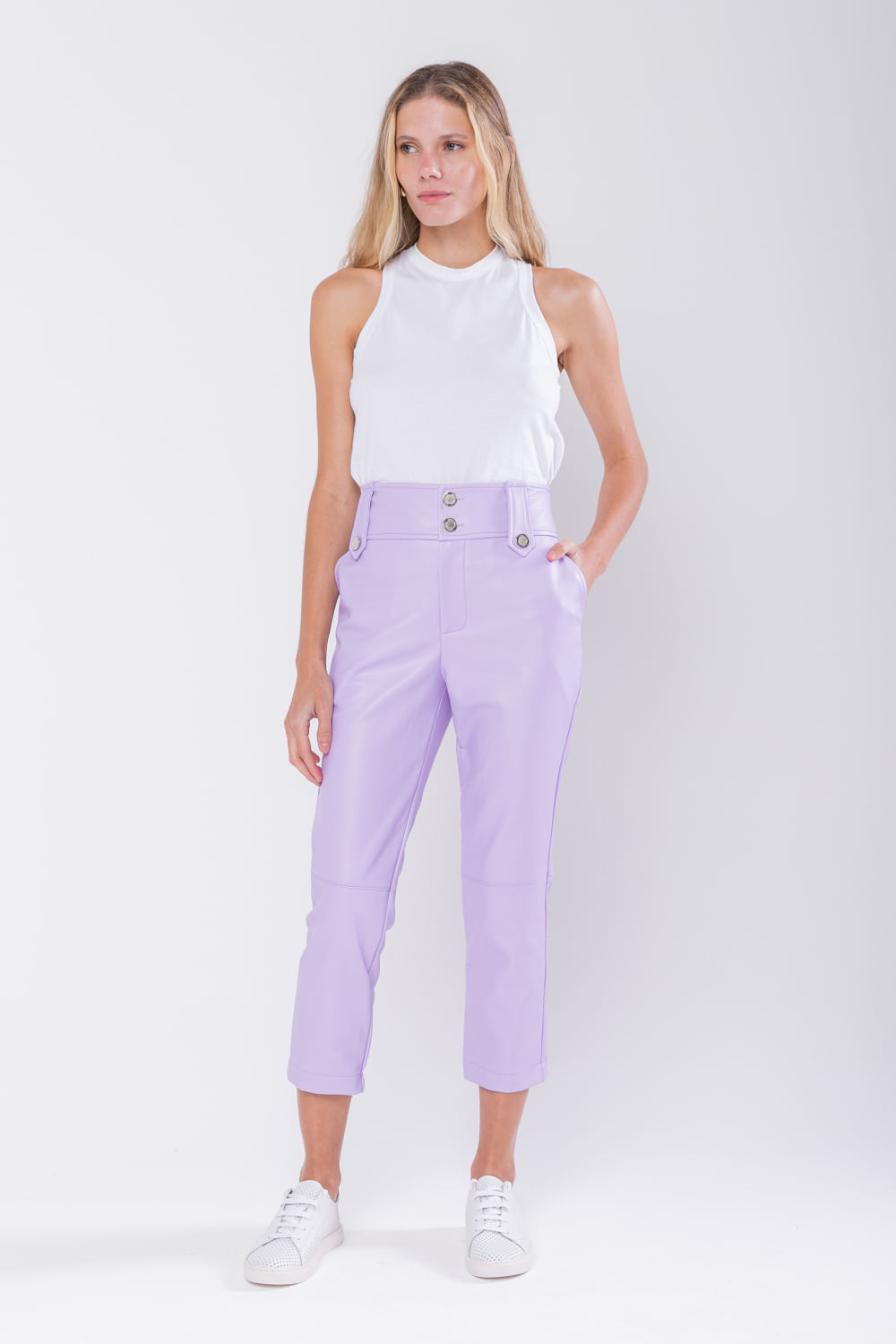 Hidrogênio - KAREN LILAS FISHERMAN PANTS - 19746027