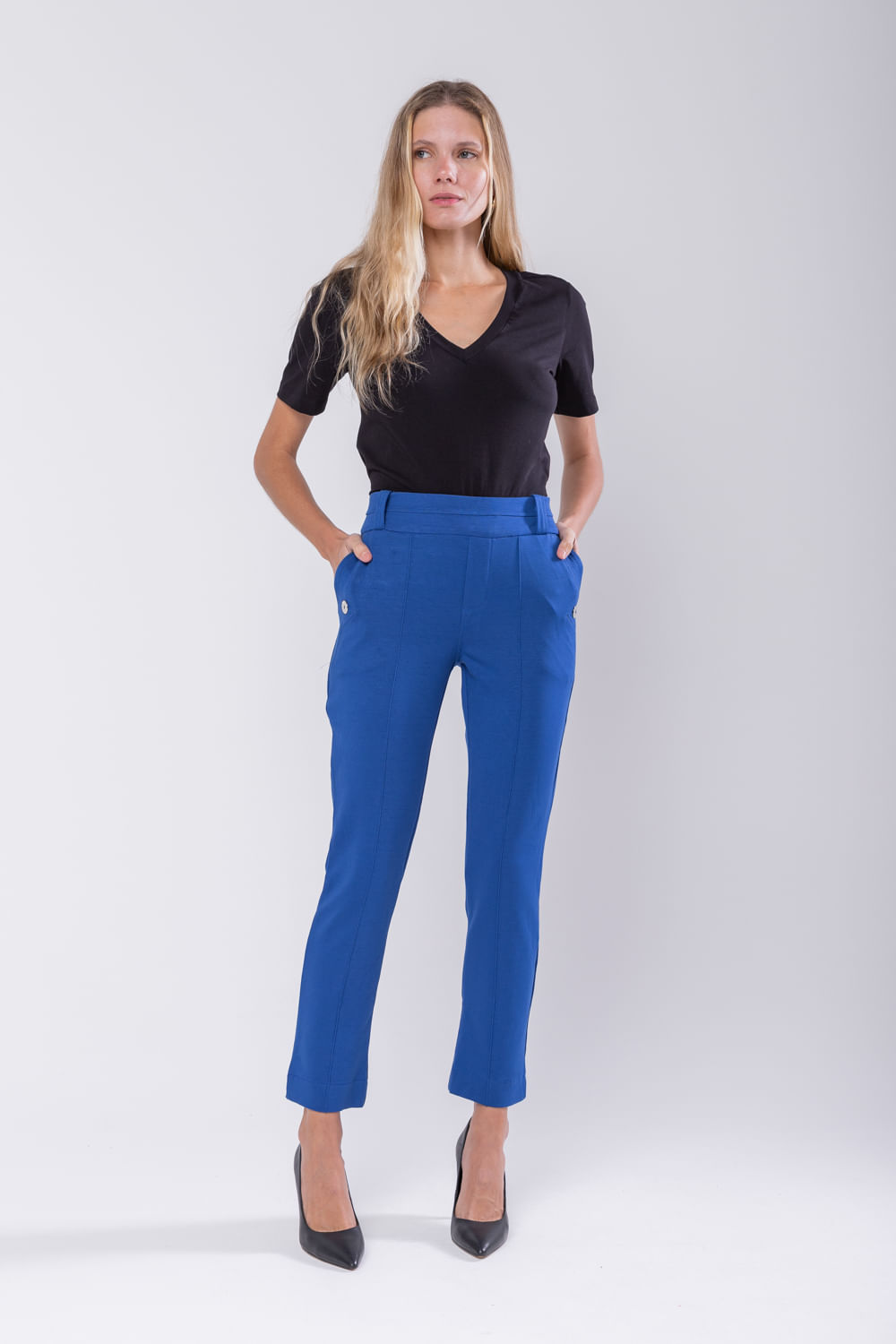 Hidrogênio - CALÇA PESCADOR COM BOLSO PESPONTADO LOREN  AZUL - 19476015