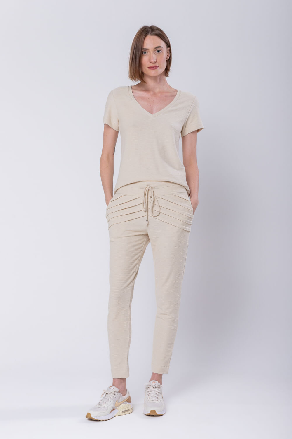 Hidrogênio - MARIANA JOGGER PANTS LIGHT BEIGE - 18448511