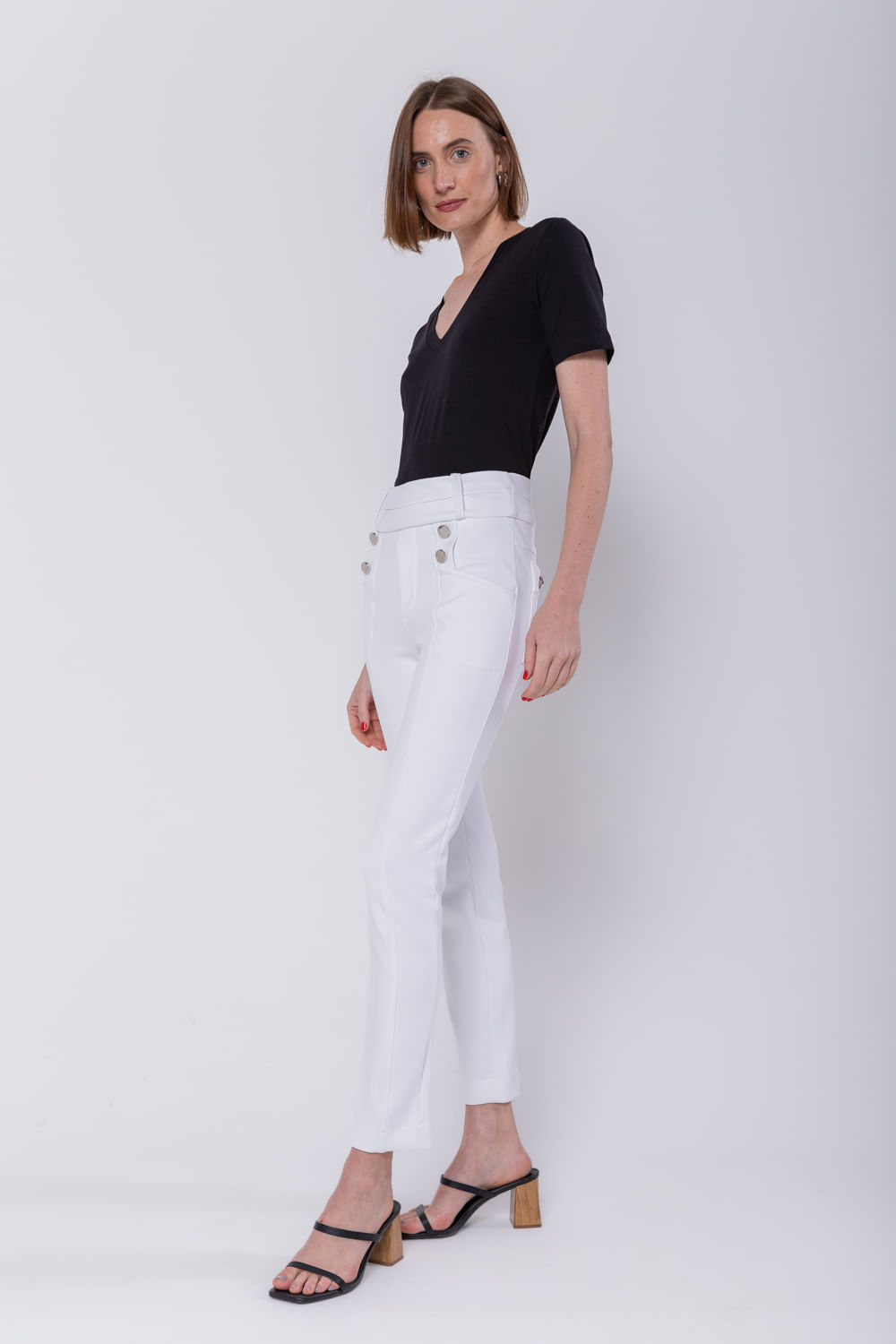 Hidrogênio - FISHERMAN PANTS WITH POCKETS AND BUTTONS ROSANA WHITE - 19485002