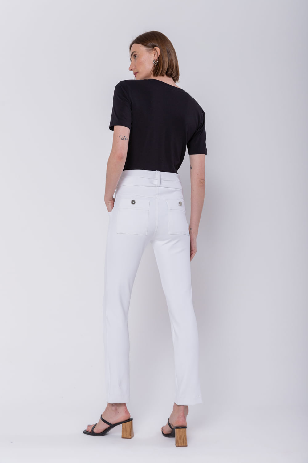 Hidrogênio - FISHERMAN PANTS WITH POCKETS AND BUTTONS ROSANA WHITE - 19485002