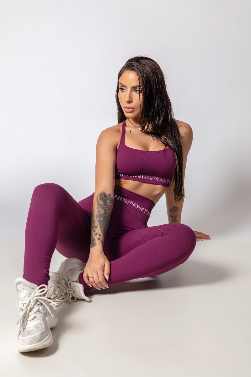 Hipkini - Gymrat Seamless Grape Top - 33330147