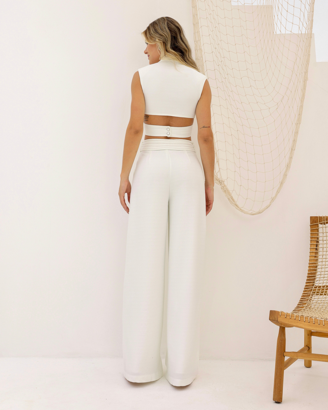 Dot Clothing - Pants Dot Clothing Linen with Belt Offwhite - 2081OFF