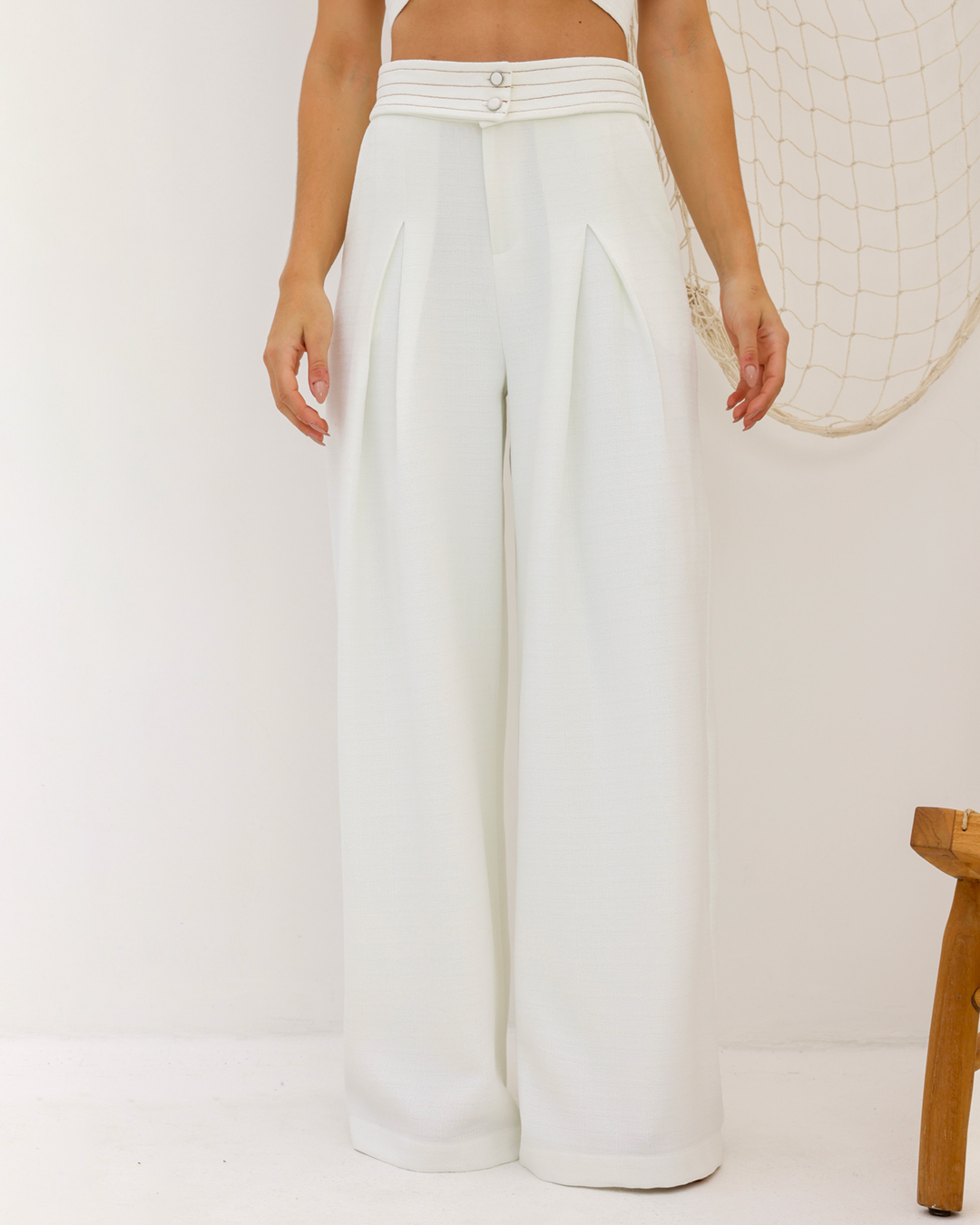 Dot Clothing - Pants Dot Clothing Linen with Belt Offwhite - 2081OFF