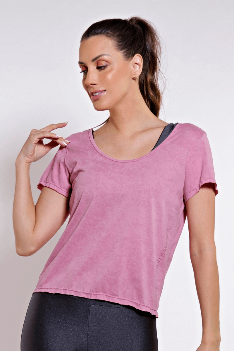 Trilha Verão - Blusa Cropped Bea - P8200 MALHA LASERWASH