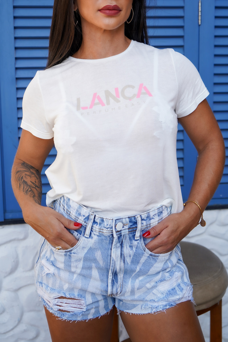 LANÇA PERFUME EASY - CROPPED T-SHIRT WITH LOCAL PRINT - 502TS003705