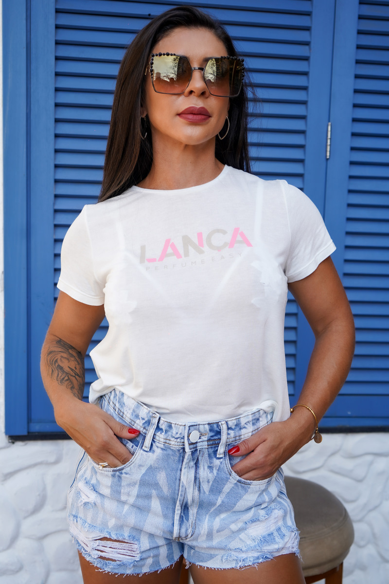 LANÇA PERFUME EASY - CROPPED T-SHIRT WITH LOCAL PRINT - 502TS003705