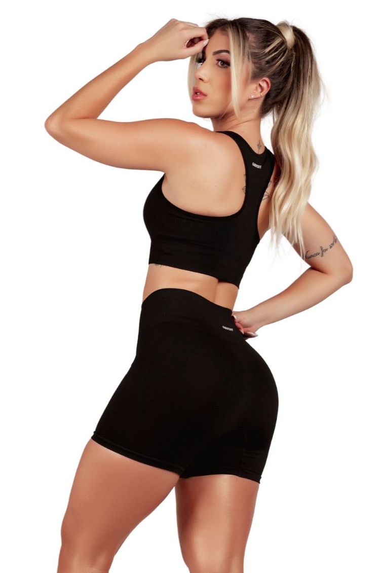 Garotafit - Top Seamless Australia Preto - TOB84AG