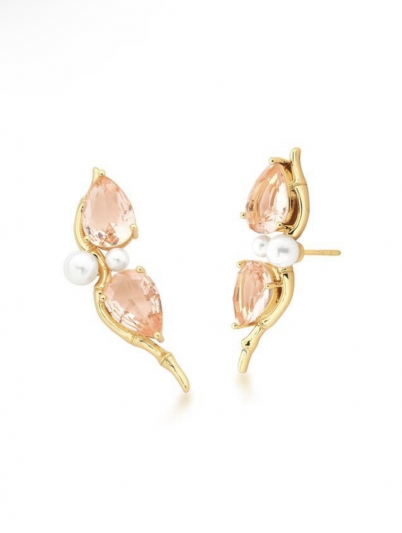 Mikabe - Morganite Crystal Earring Ear Cuff - MK1636