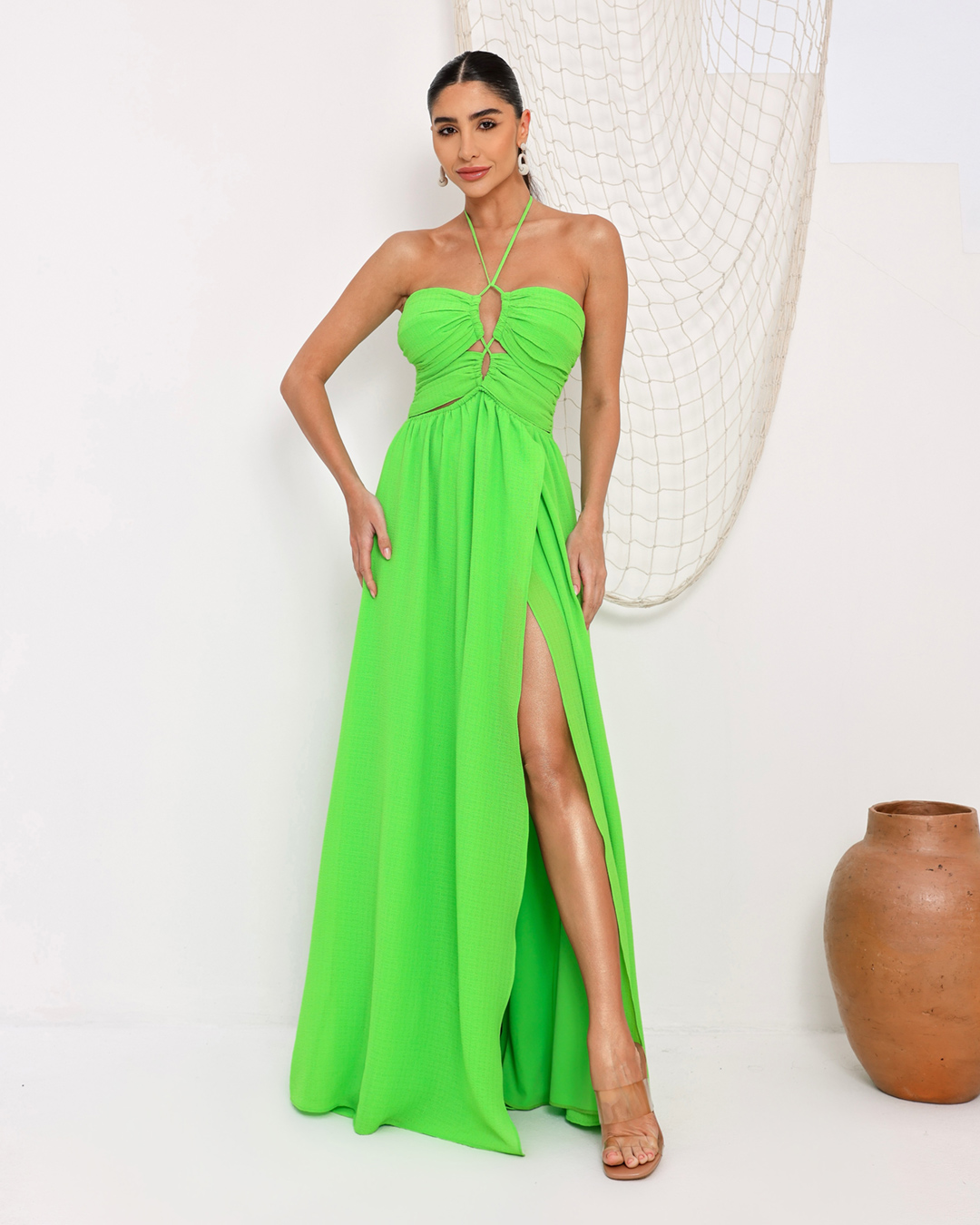Dot Clothing - Vestido Dot Clothing Tiras Verde - 2089VERDE
