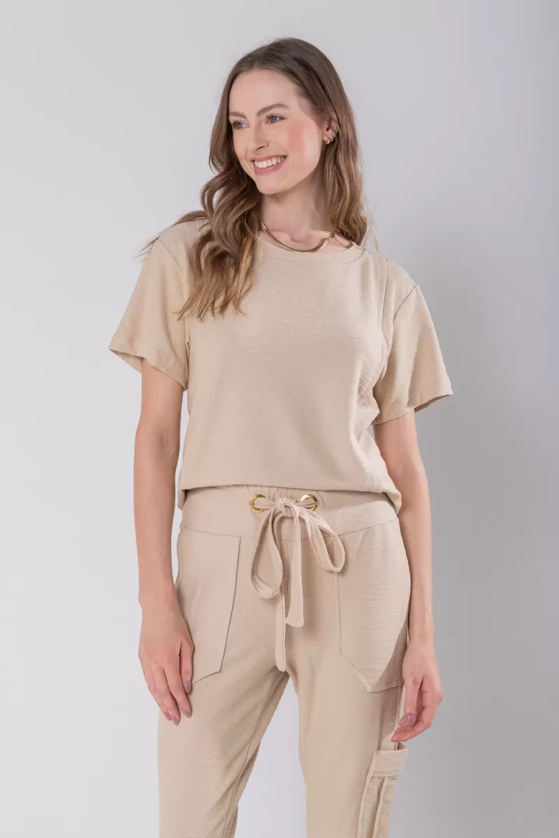 Hidrogênio - LEATHER BLOUSE WITH PLEAS AND SHORT SLEEVES - 19756 Hidrogênio - LEATHER BLOUSE WITH PLEAS AND SHORT SLEEVES - 19756