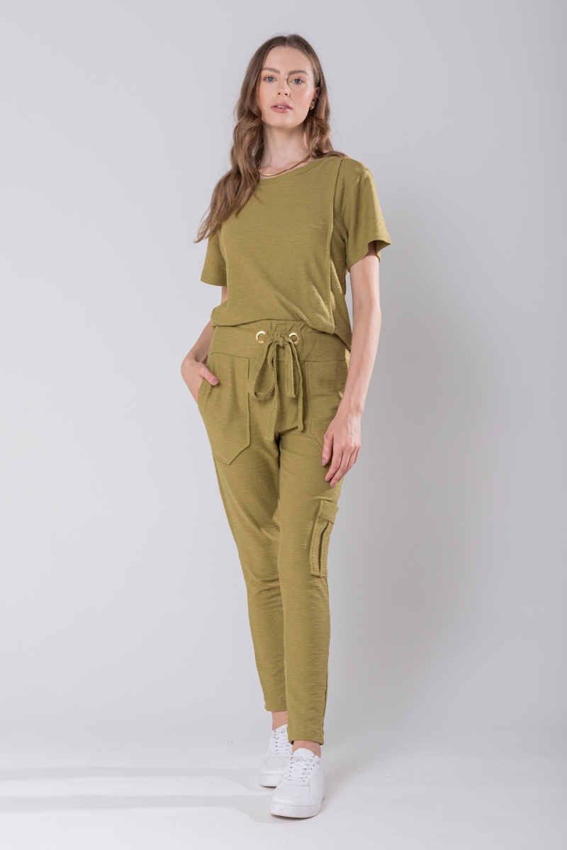 Hidrogênio - MARILENY GREEN JOGGER PANTS - 19757