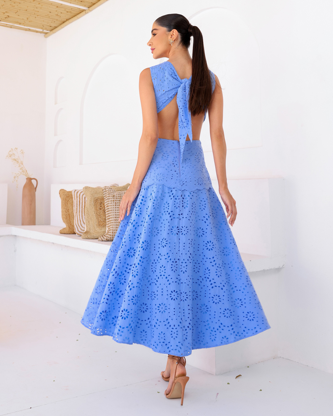 Dot Clothing - Dress Dot Clothing Longuete Laise Azul - 2110AZULESC