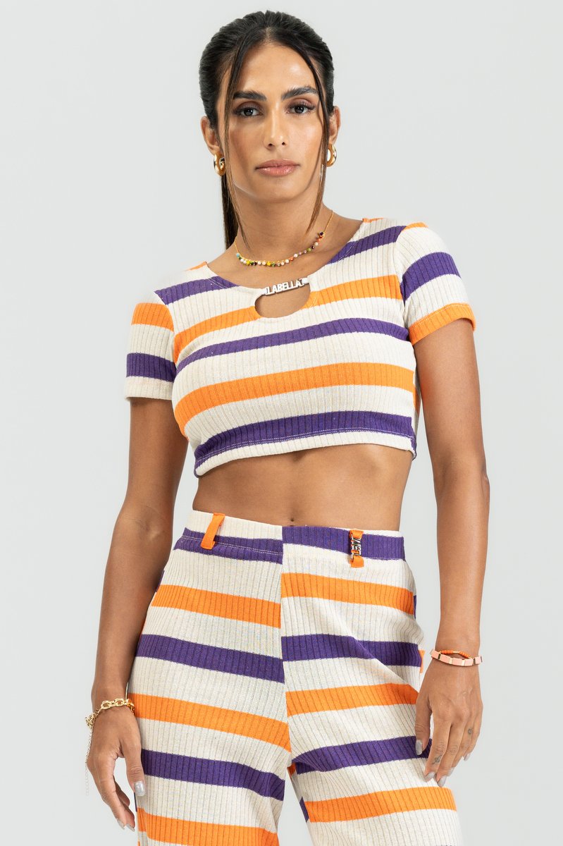 Labellamafia - Cropped Tricot Touch Bege Labellamafia - 30055