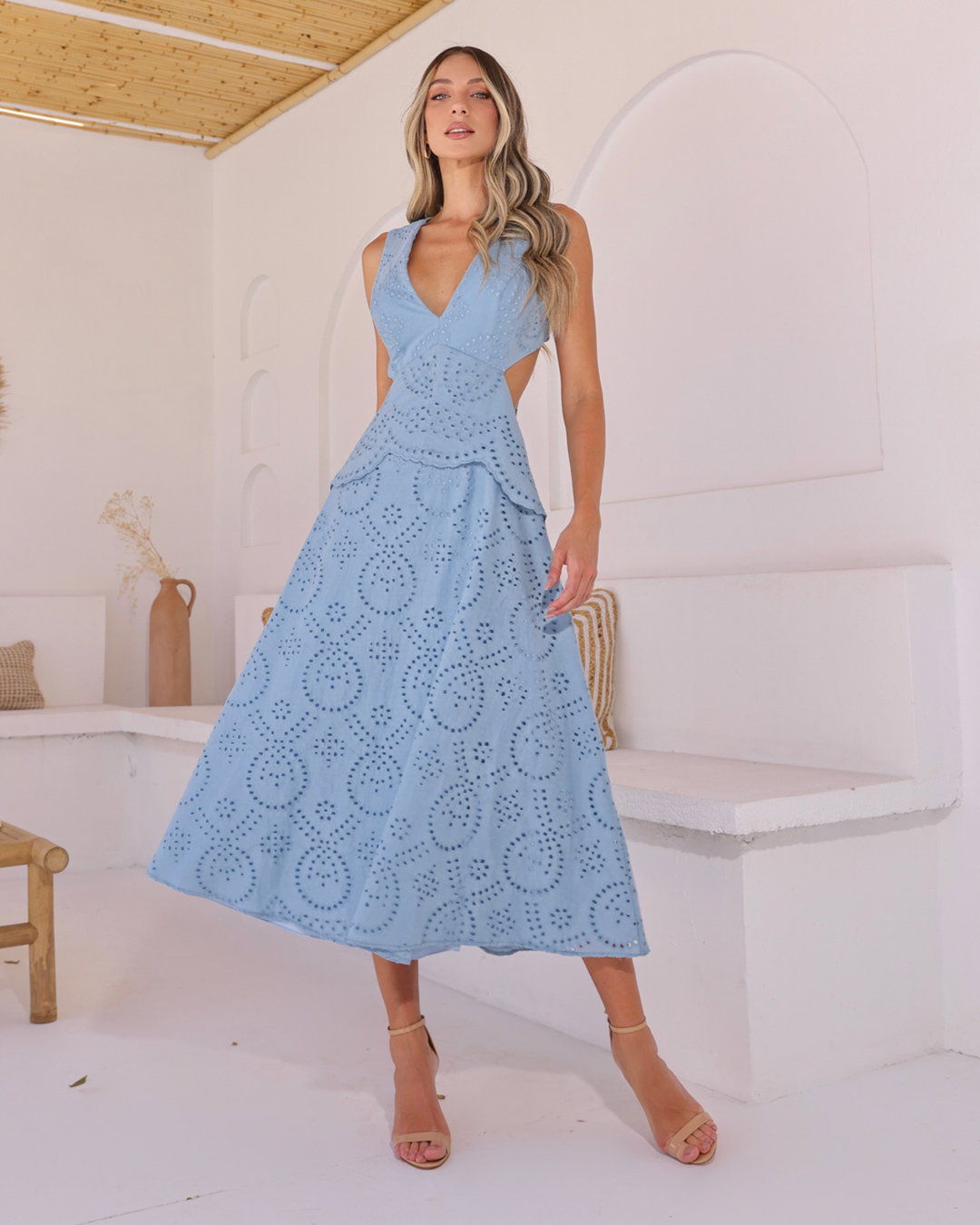 Dot Clothing - Dress Dot Clothing Longuete Laise Light Blue - 2110AZULCL