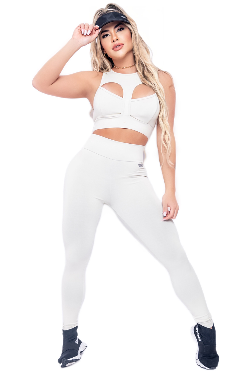 Trincks - Basic Woman Nude Leggings and Top Set - 