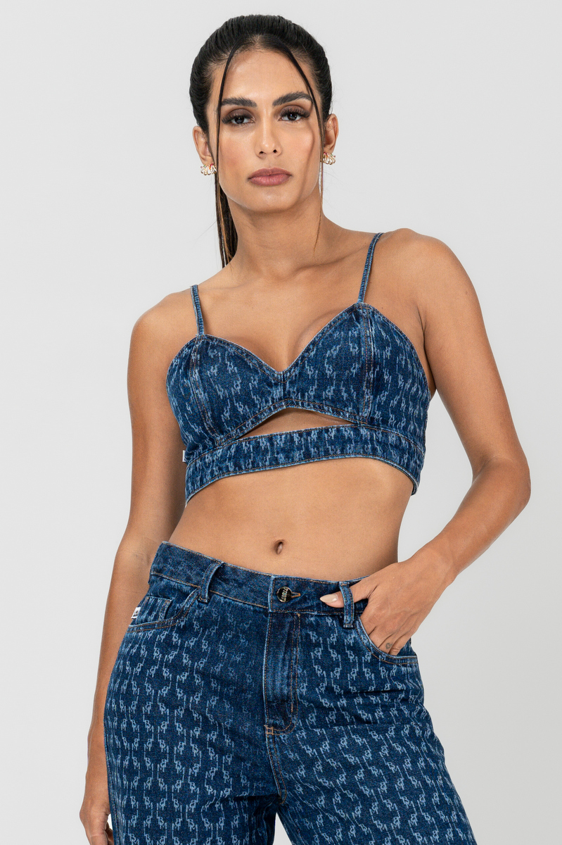 Labellamafia - Labellamafia Denim Jeans Top - 29704