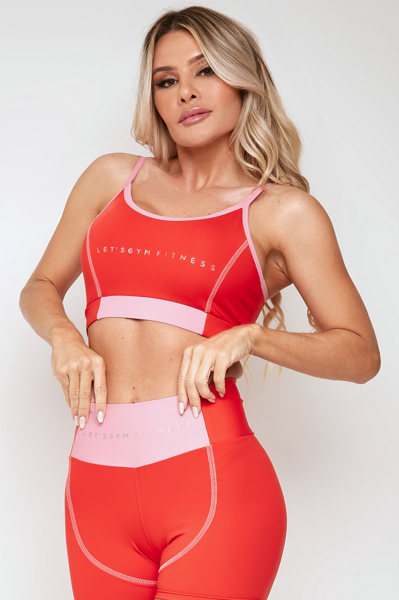 Lets Gym - Top Together Vermelho - 2130VM