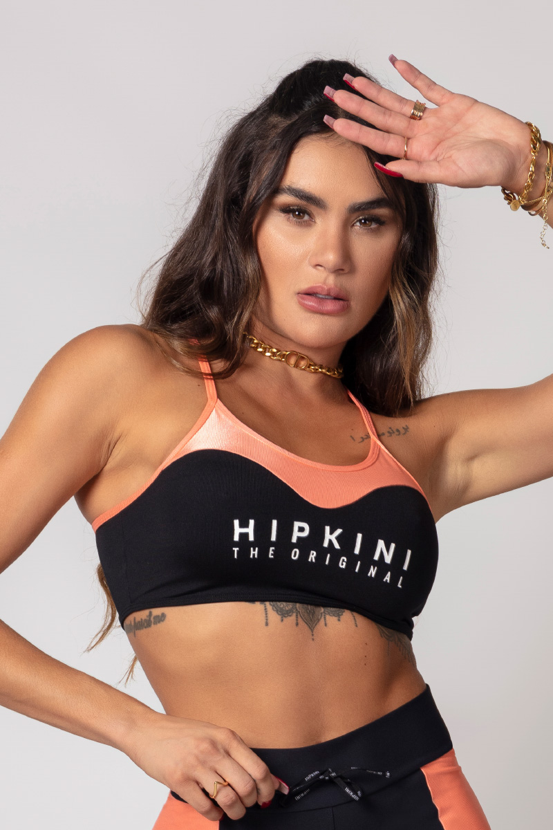 Hipkini - Pov Top: Gym Summer Black with Orange - 33330222