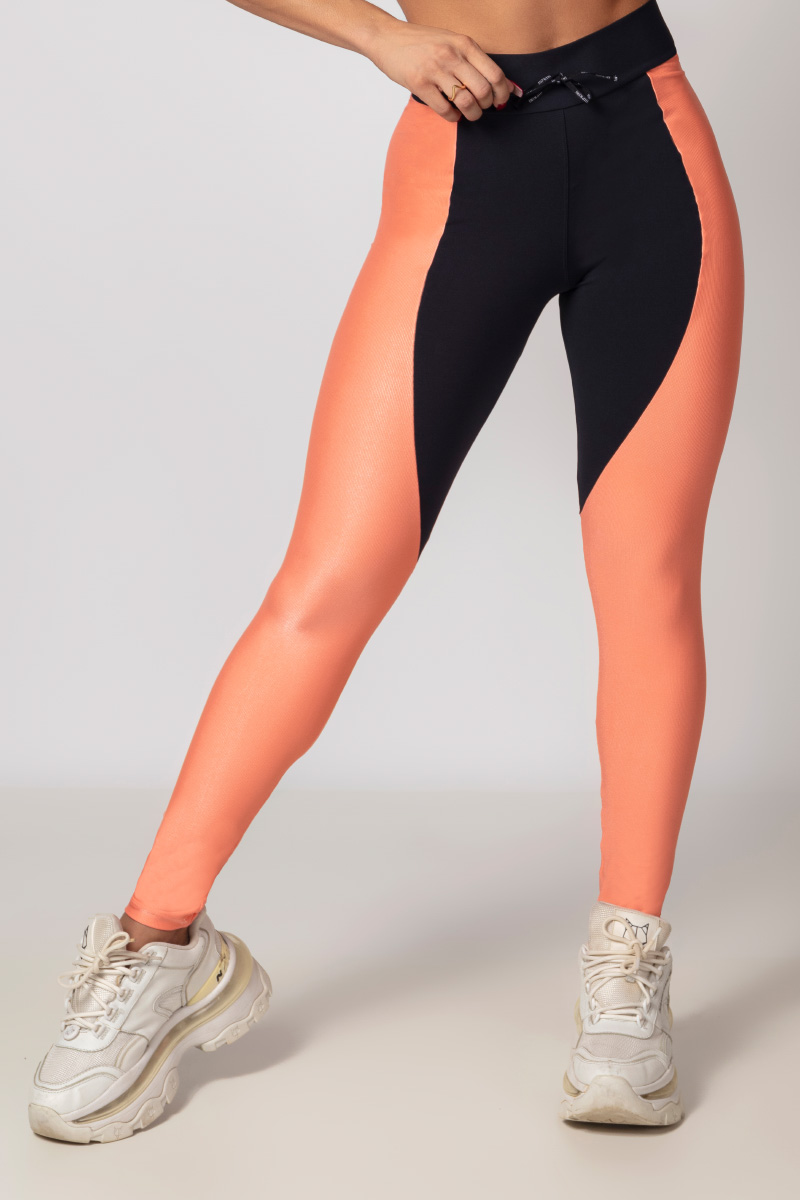 Hipkini - Pov Leggings: Gym Summer Orange with Black - 33330223