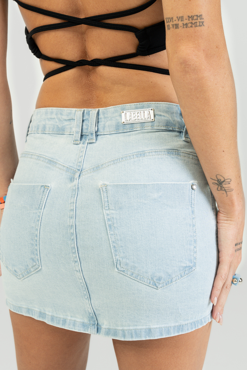 Labellamafia - Labellamafia Blue Denim Jeans Skirt - 30126