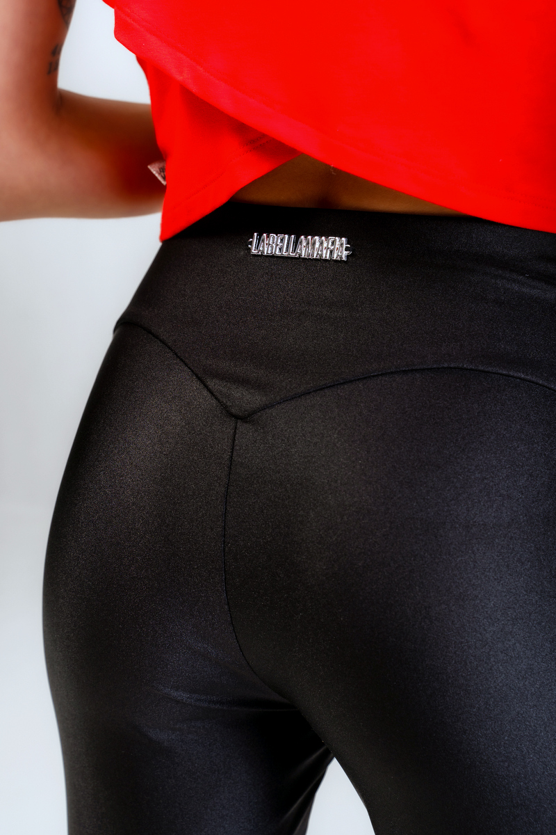 Labellamafia - Black Labellamafia Fashion Party Mesh Legging - 31752