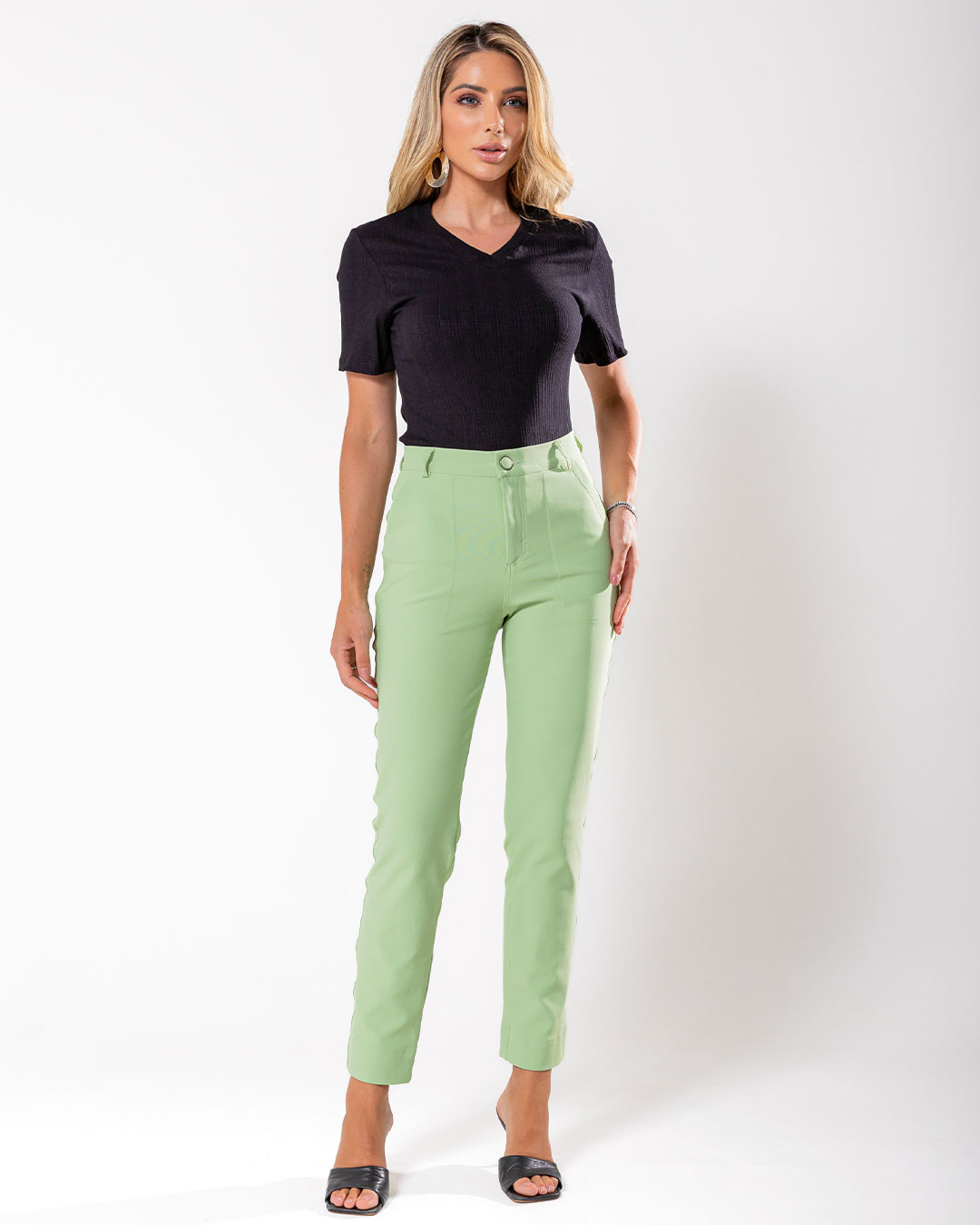 Miss Misses - Pants Miss Misses Tailoring With Pockets Green - 54068023