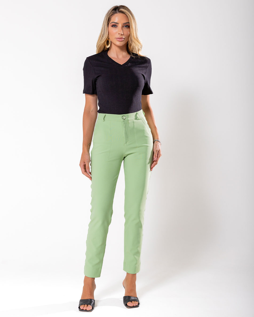 Miss Misses - Pants Miss Misses Tailoring With Pockets Green - 54068023