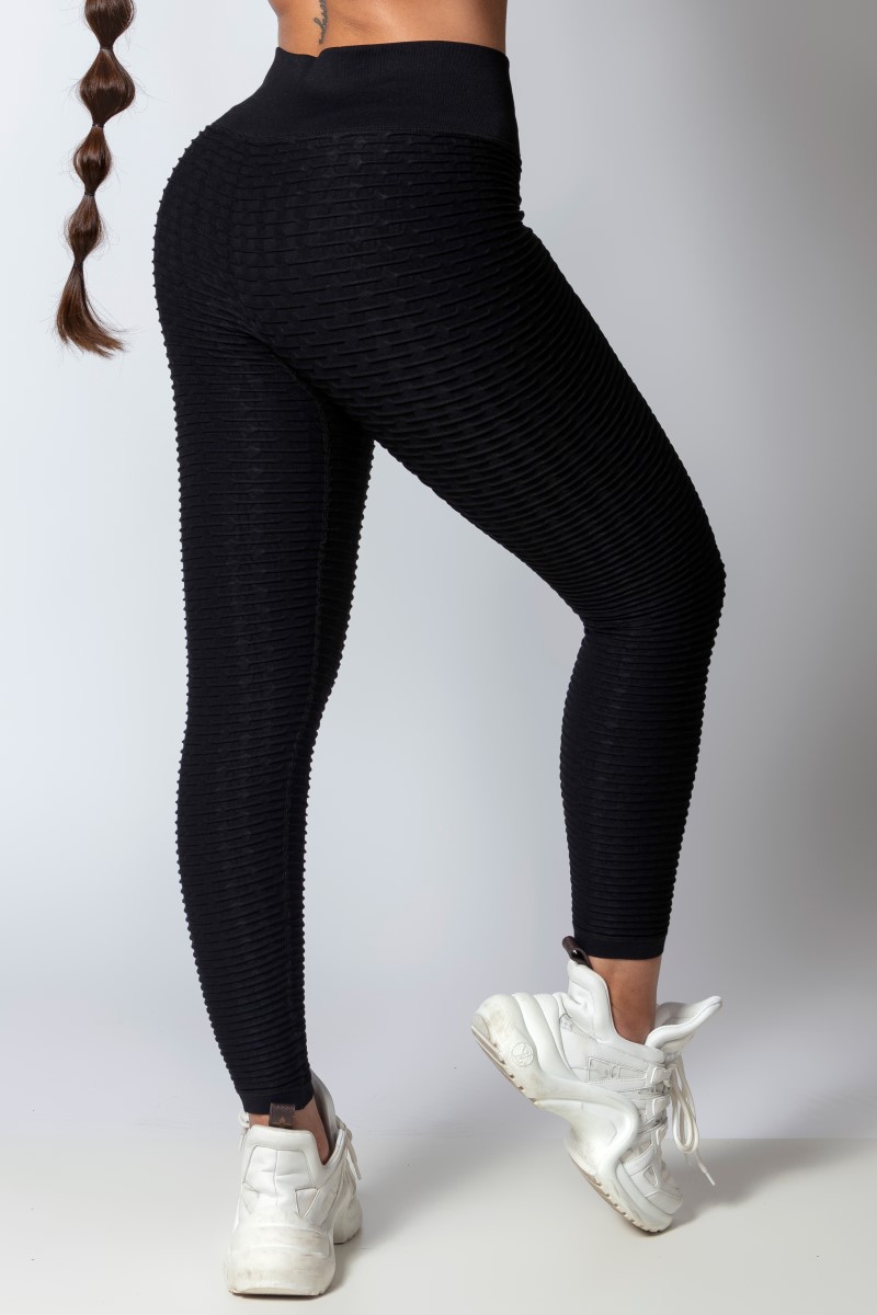 Hipkini - Legging Pov: Gym Summer Seamless Black Brocade - 33330153