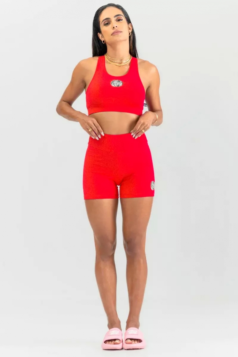 Labellamafia - Labellamafia Red Go On Mesh Top - 28747