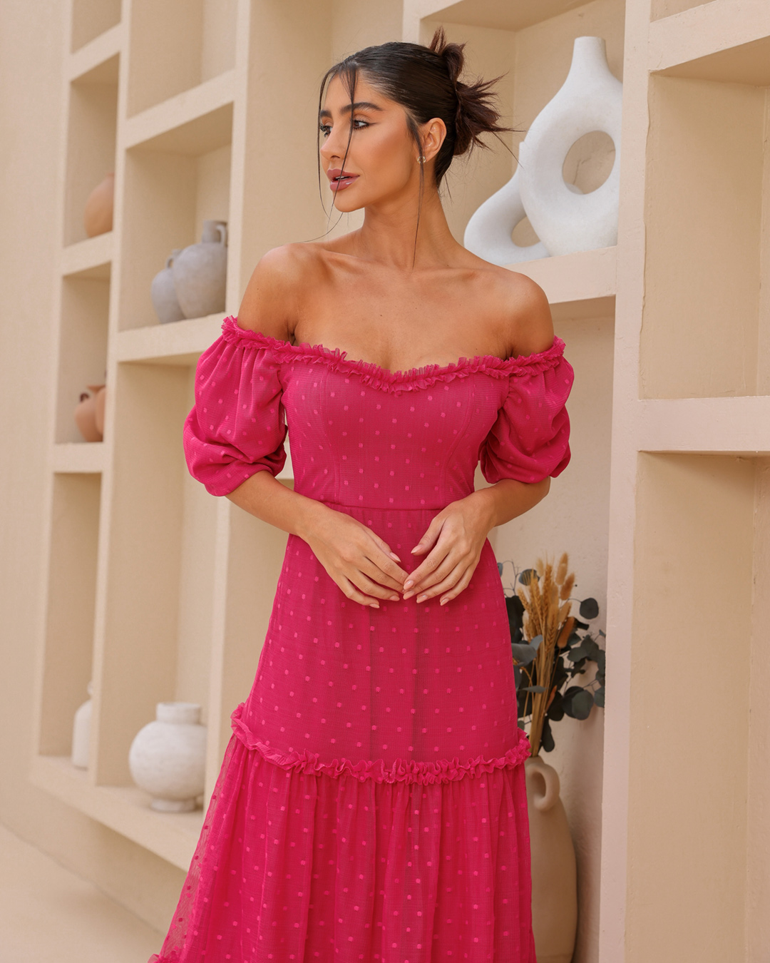 Dot Clothing - Dress Dot Clothing Long tulle Pink - 2029PINK