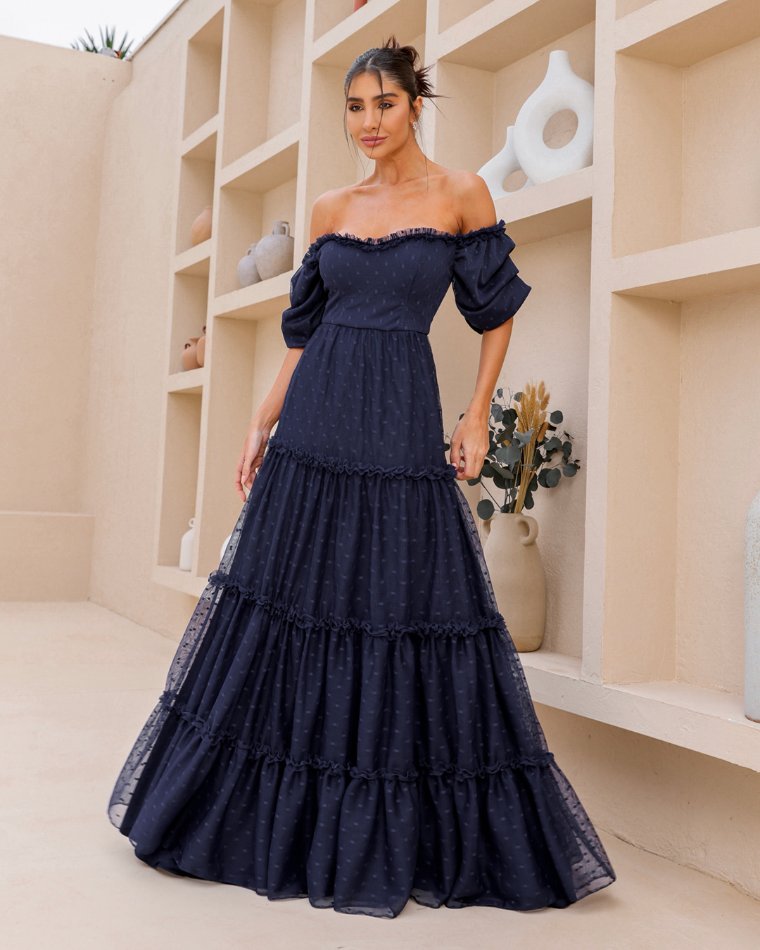 Dot Clothing - Dress Dot Clothing Long tulle Dark Blue - 2029AZULESC