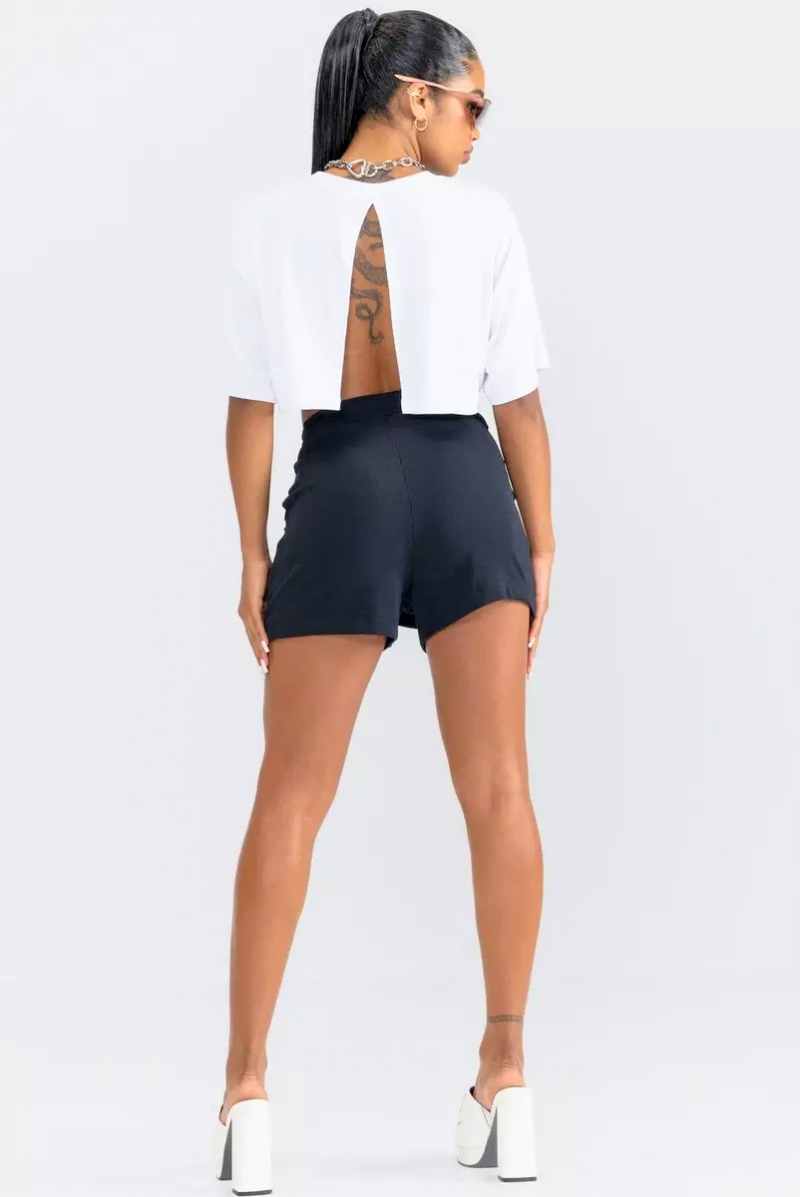 Labellamafia - Labellamafia Precious Ribbed Shorts - 29321