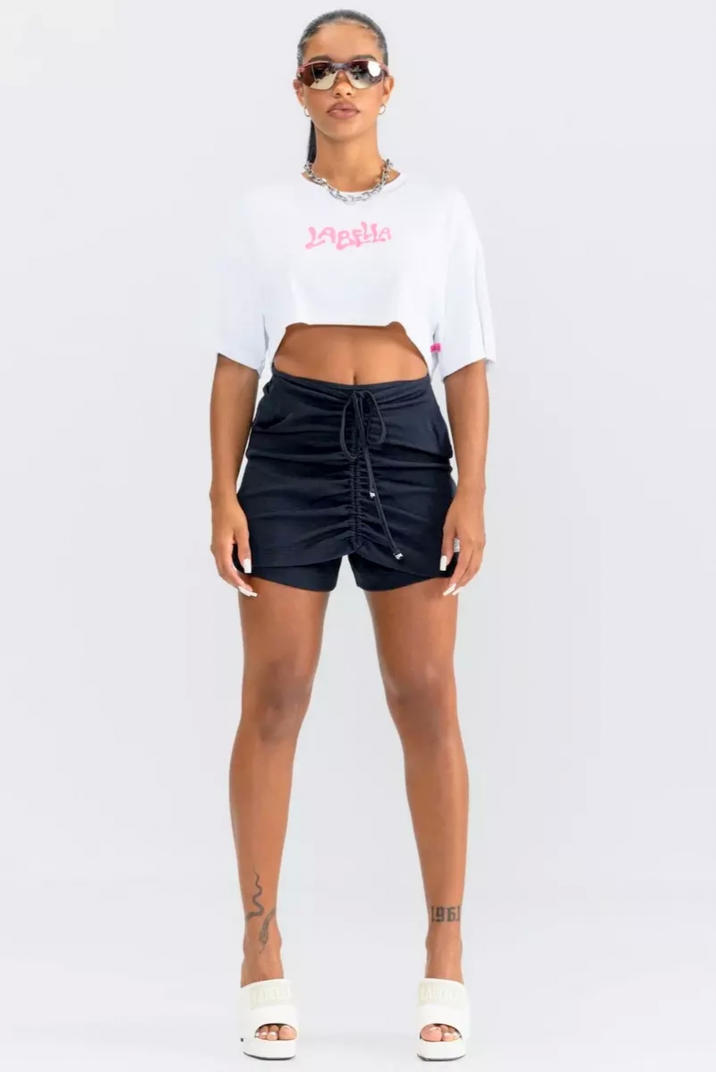 Labellamafia - Labellamafia Precious Ribbed Shorts - 29321