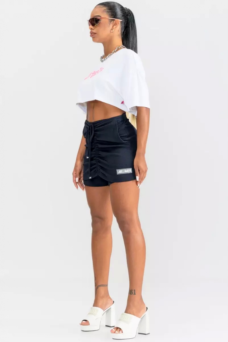 Labellamafia - Labellamafia Precious Ribbed Shorts - 29321