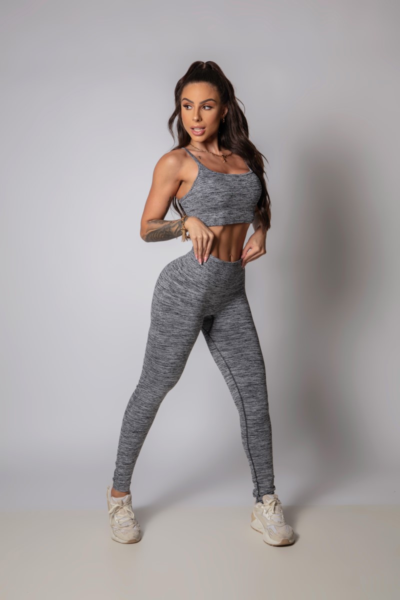 Hipkini - Pov Leggings: Gym Summer Seamless Mixed Gray - 33330372