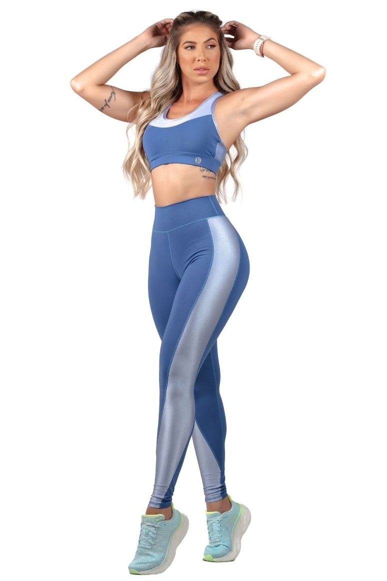 Garotafit - Calça Legging India Azul - FUS458LG