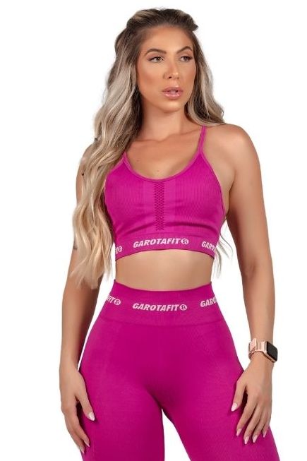 Garotafit - Dark Pink Seamless Hit Top - TOB74DPG