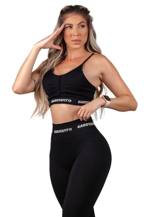 Garotafit - Top Seamless Hit Preto - TOB74AG