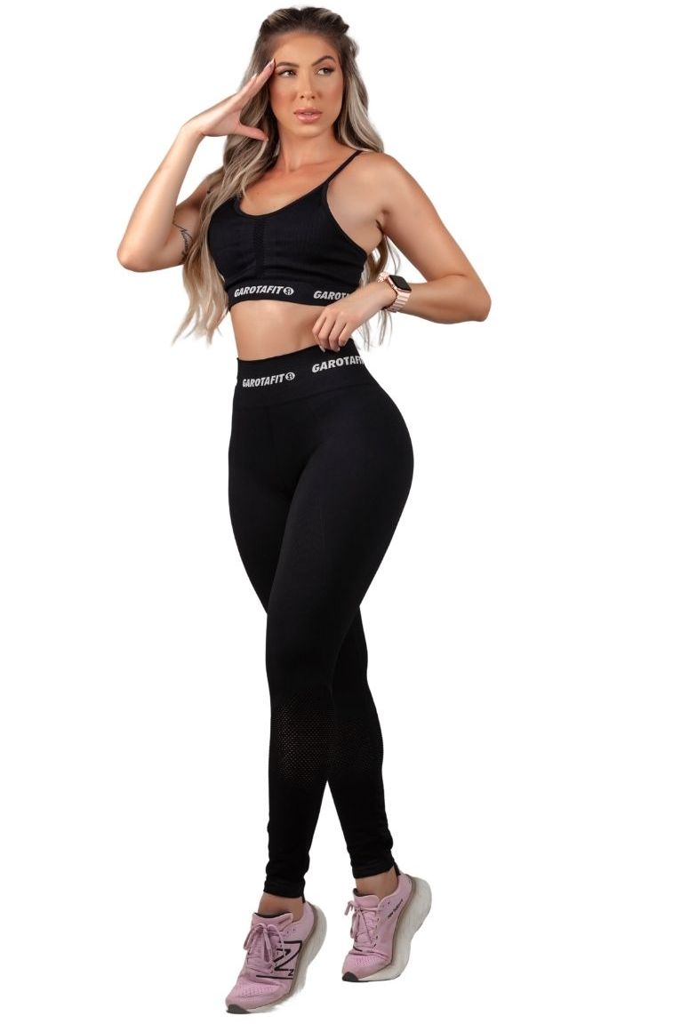 Garotafit - Pants Legging Seamless Hit Black - FUS463AG